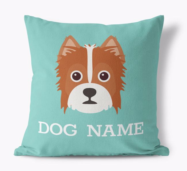 {dogsName}'s Icon: Personalized {breedFullName} Canvas Pillow